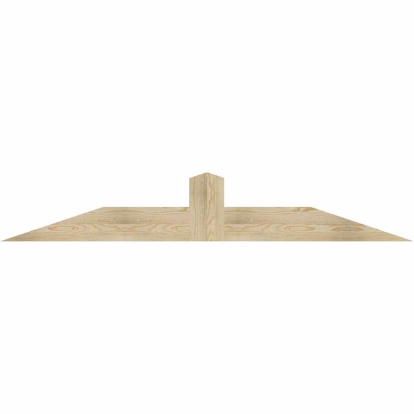 Ekena Millwork Portland Rough Sawn Timber Gable Bracket, Douglas Fir, 72"W x 12"H x 2"D x 6"F, 4/12 Pitch GBW072X12X0206POR00RDF - main